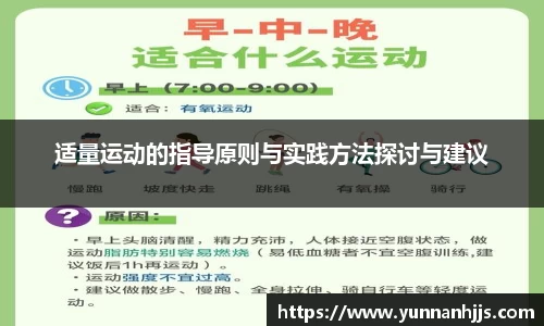 适量运动的指导原则与实践方法探讨与建议